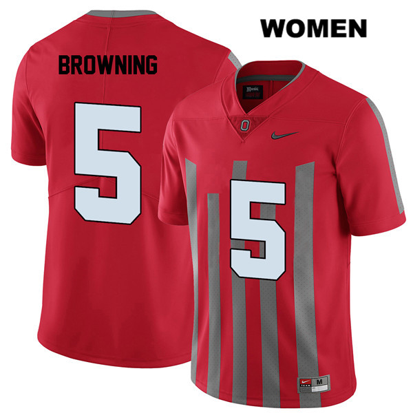 Ohio State Buckeyes Women's Baron Browning #5 Red Authentic Nike Elite College NCAA Stitched Football Jersey RE19L28LO